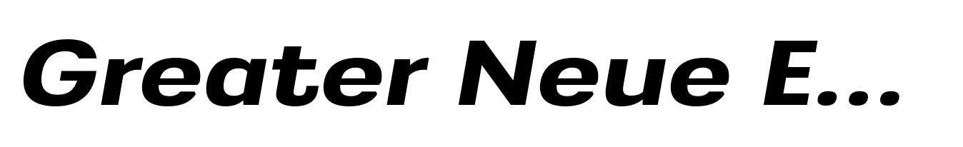 Greater Neue Expanded Semi Bold Italic